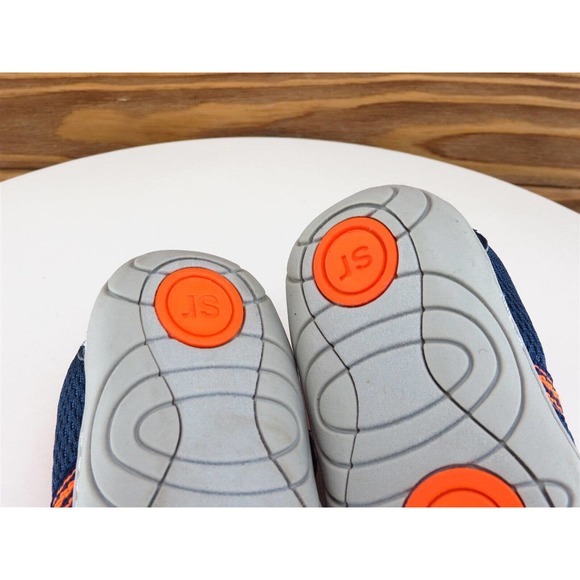 Stride Rite Sz 3 Toddler Boys Sneaker Blue Fabric Jackson Medium - Picture 11 of 11